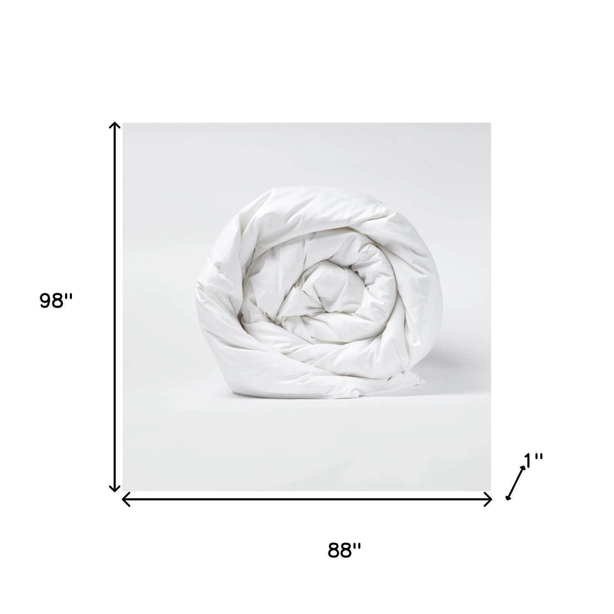 White Queen Cotton Washable Microfiber Down Alternative Comforter Homeroots Bed & Bath