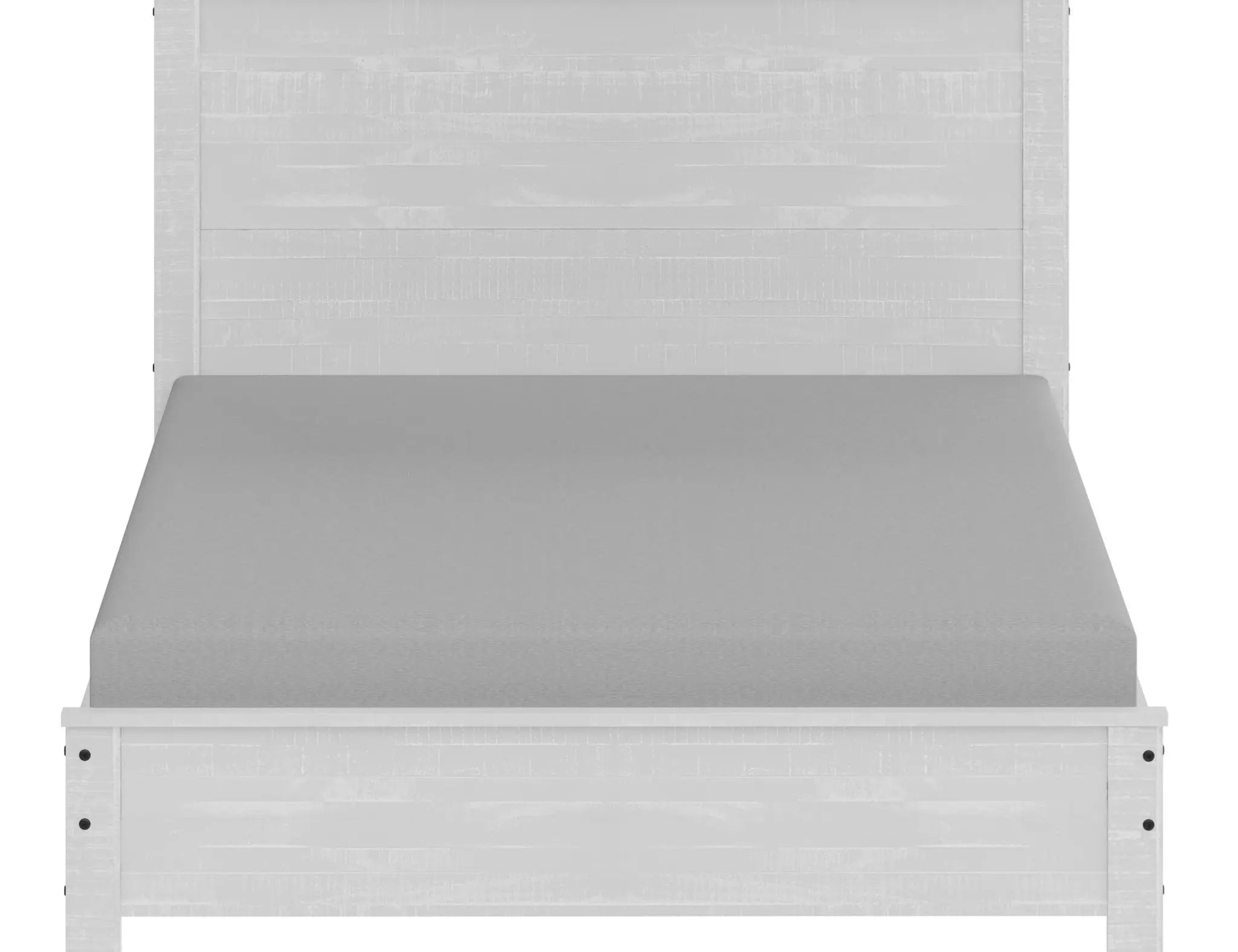 White Shiplap Texture Distressed Solid Wood Queen Bed Frame - GreatEagleInc