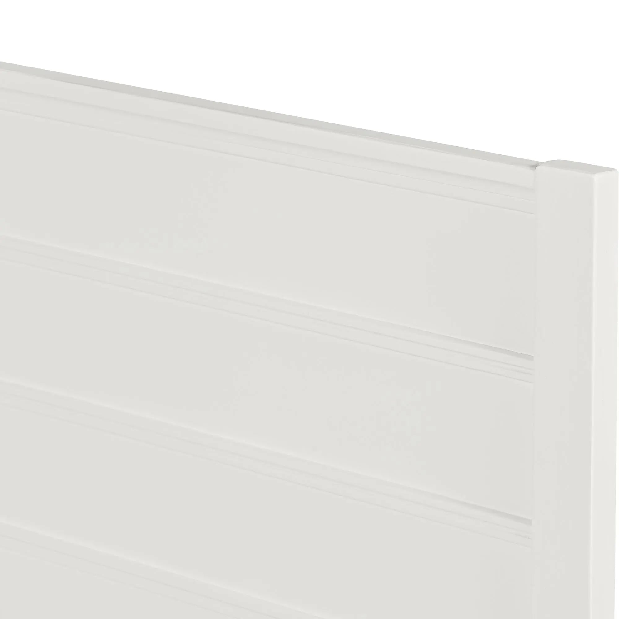 White Shiplap Texture Solid Wood King Bed Frame Homeroots Bed & Bath