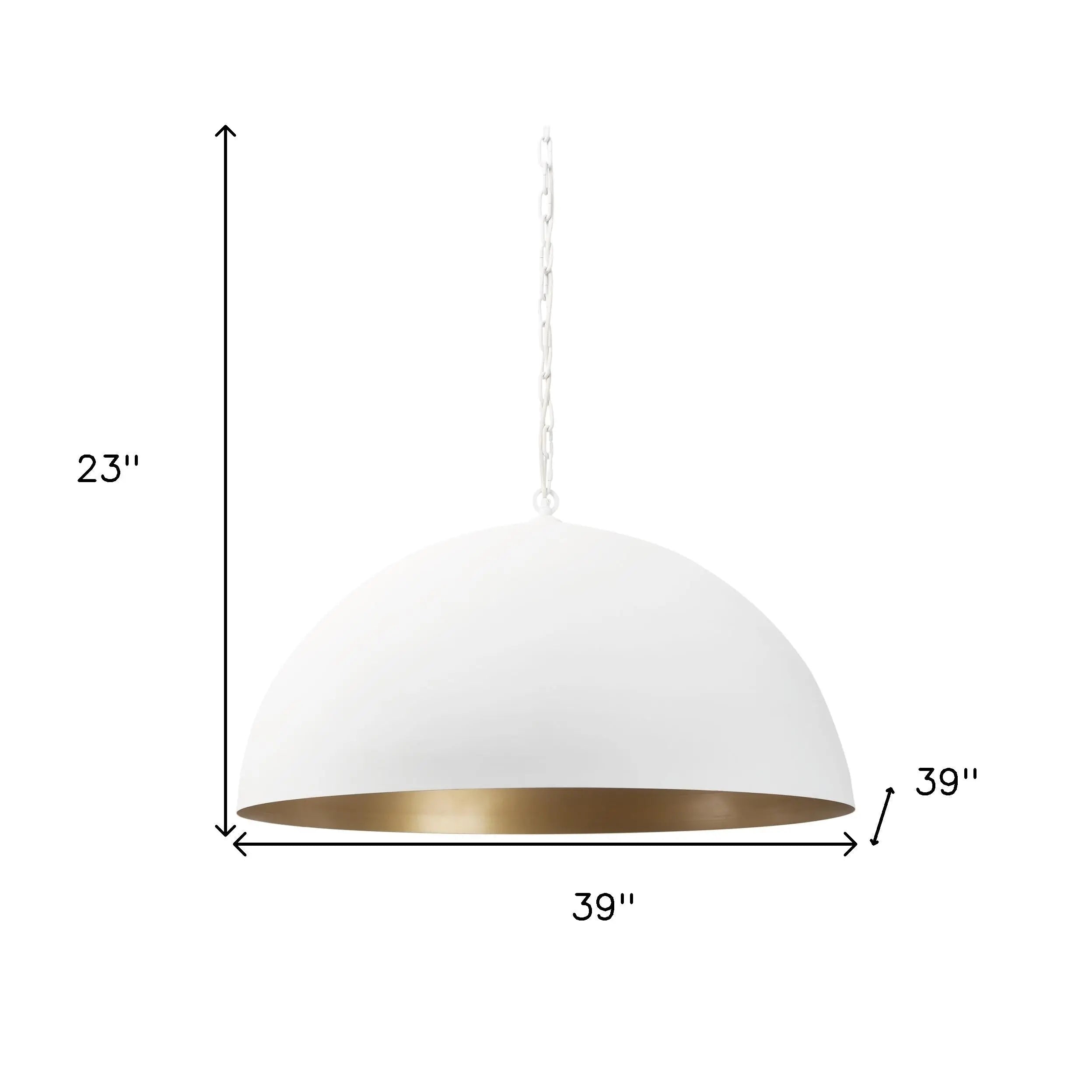 White Single Metal Dimmable Ceiling Light With White Shades Homeroots Lighting