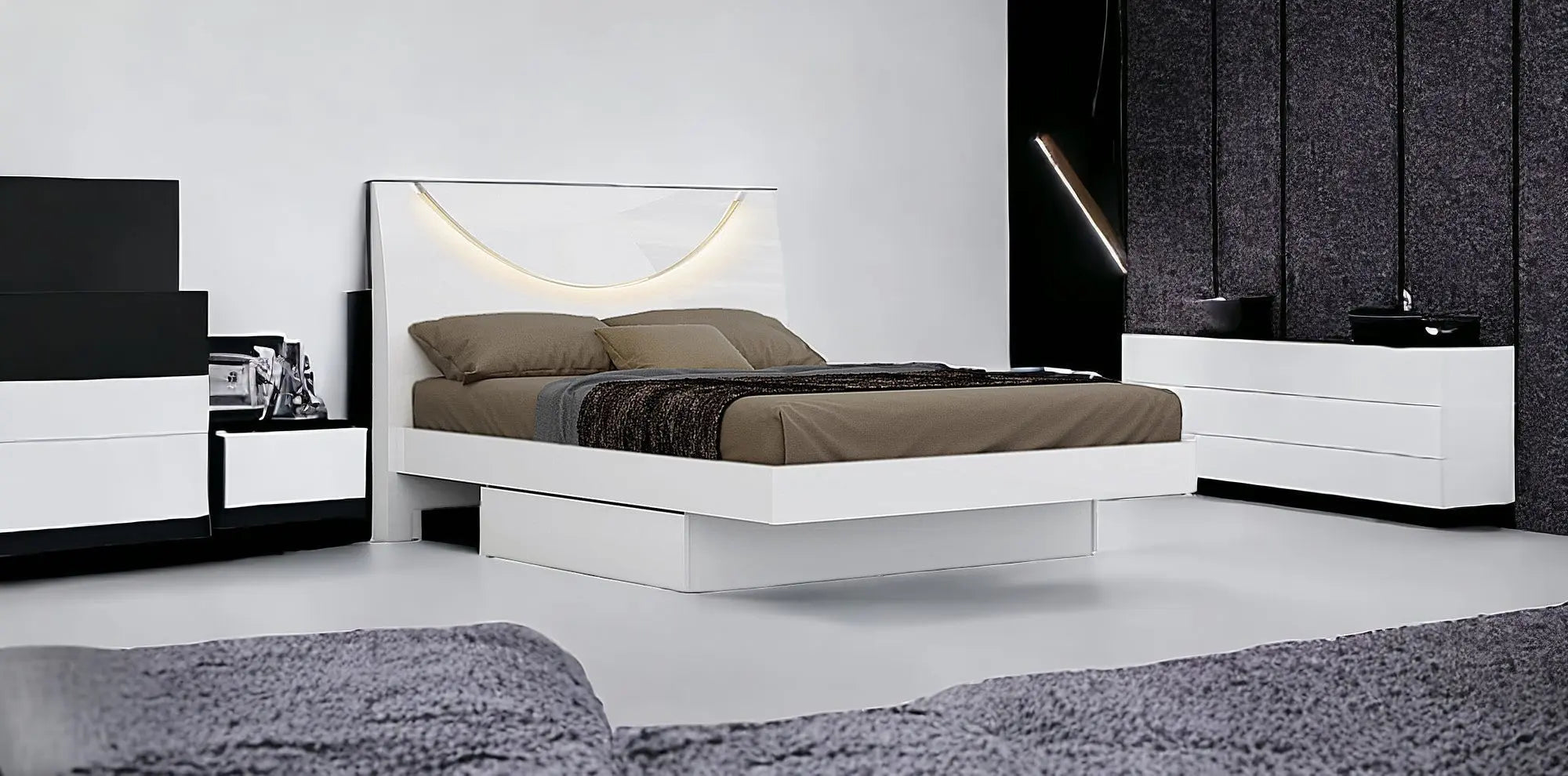 White Solid Wood King Bed Frame Homeroots Bed & Bath