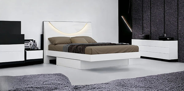 White Solid Wood King Bed Frame Homeroots Bed & Bath