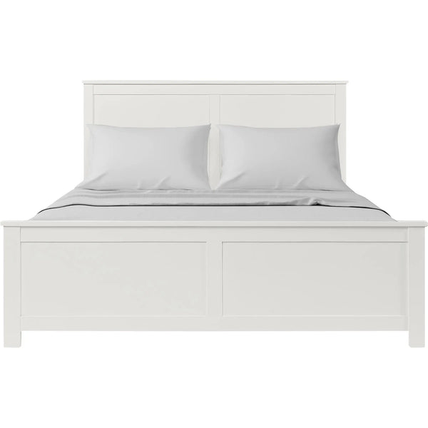 White Solid Wood Queen Bed Frame Homeroots Bed & Bath