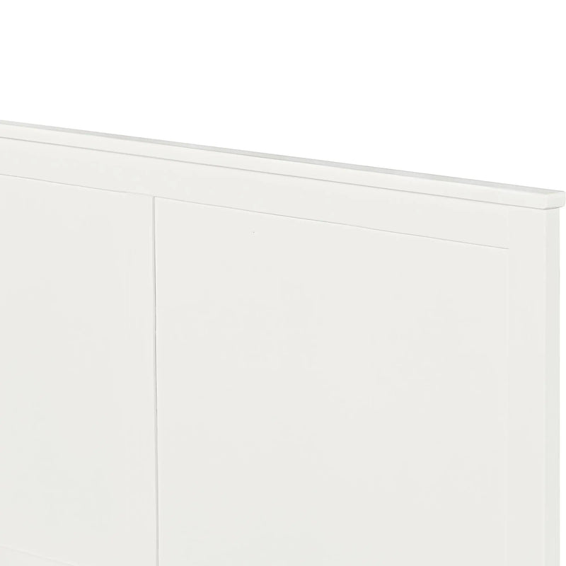 White Solid Wood Queen Bed Frame Homeroots Bed & Bath