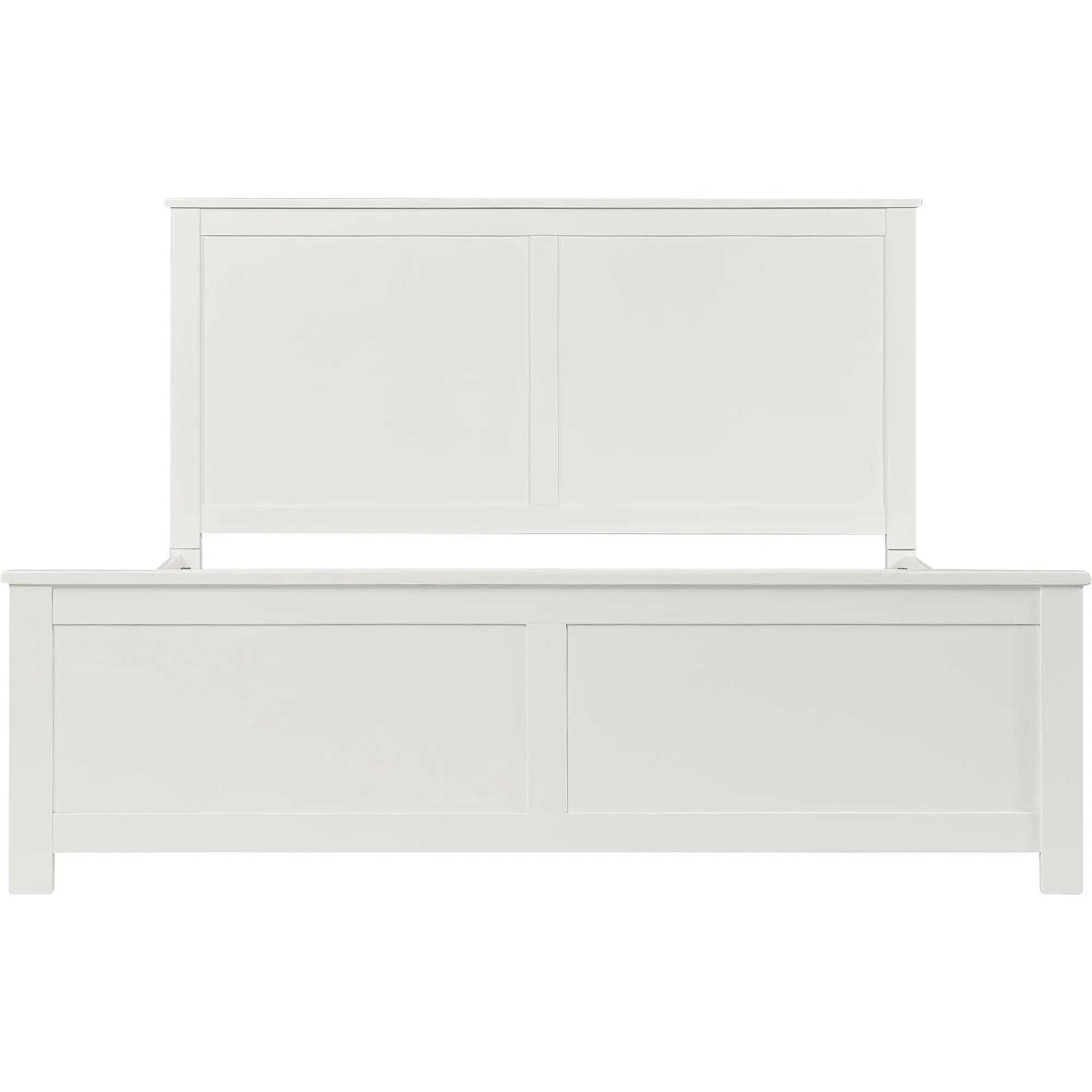 White Solid Wood Queen Bed Frame Homeroots Bed & Bath