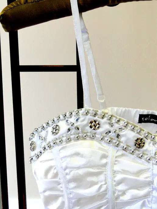White Top with Beaded Accent Raul E New York