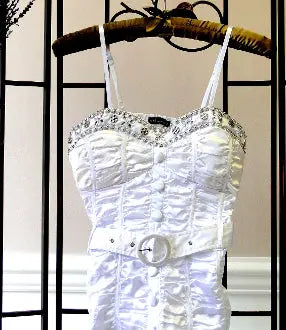 White Top with Beaded Accent Raul E New York