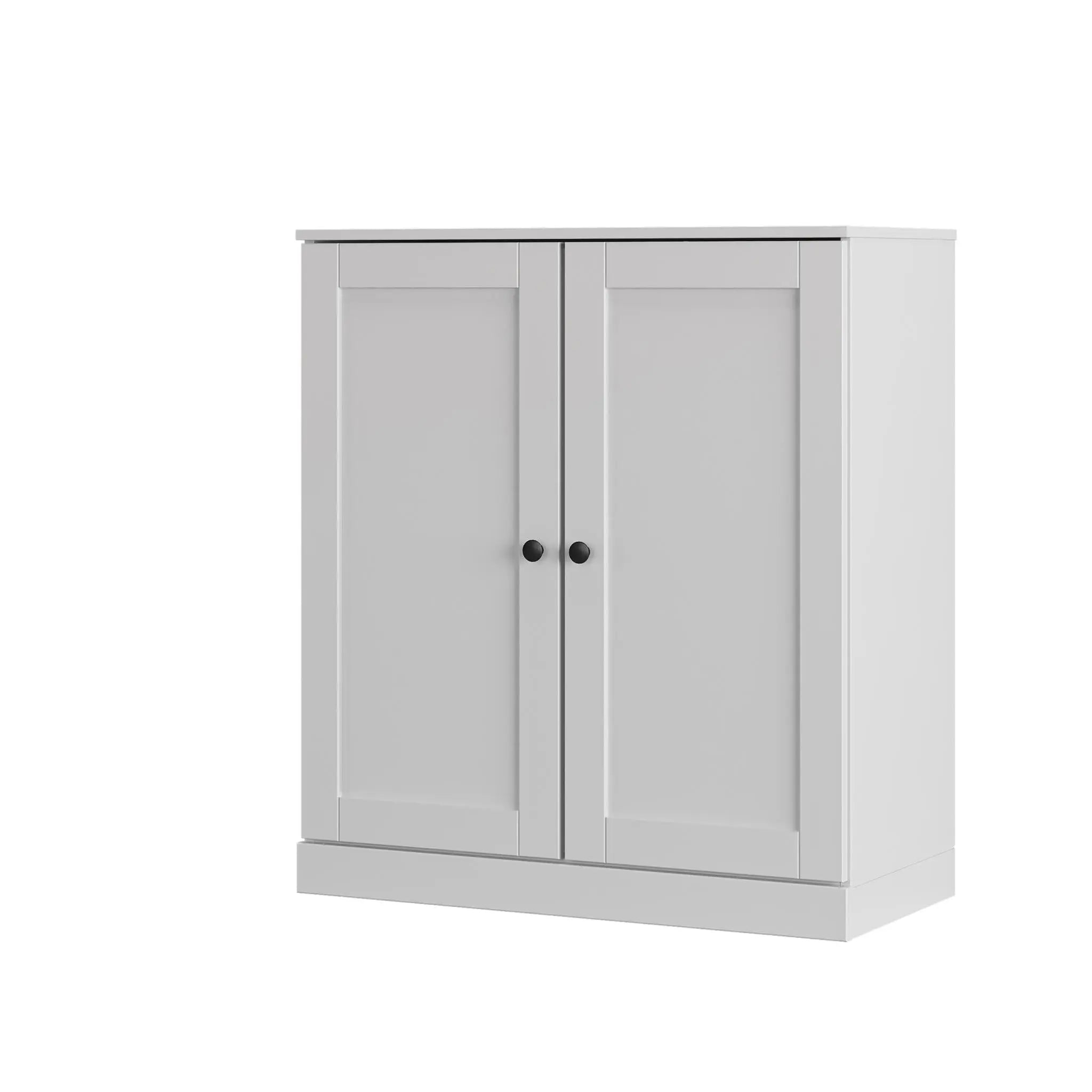 White Twenty Pair Solid WoodShoe Storage Cabinet Homeroots Organization