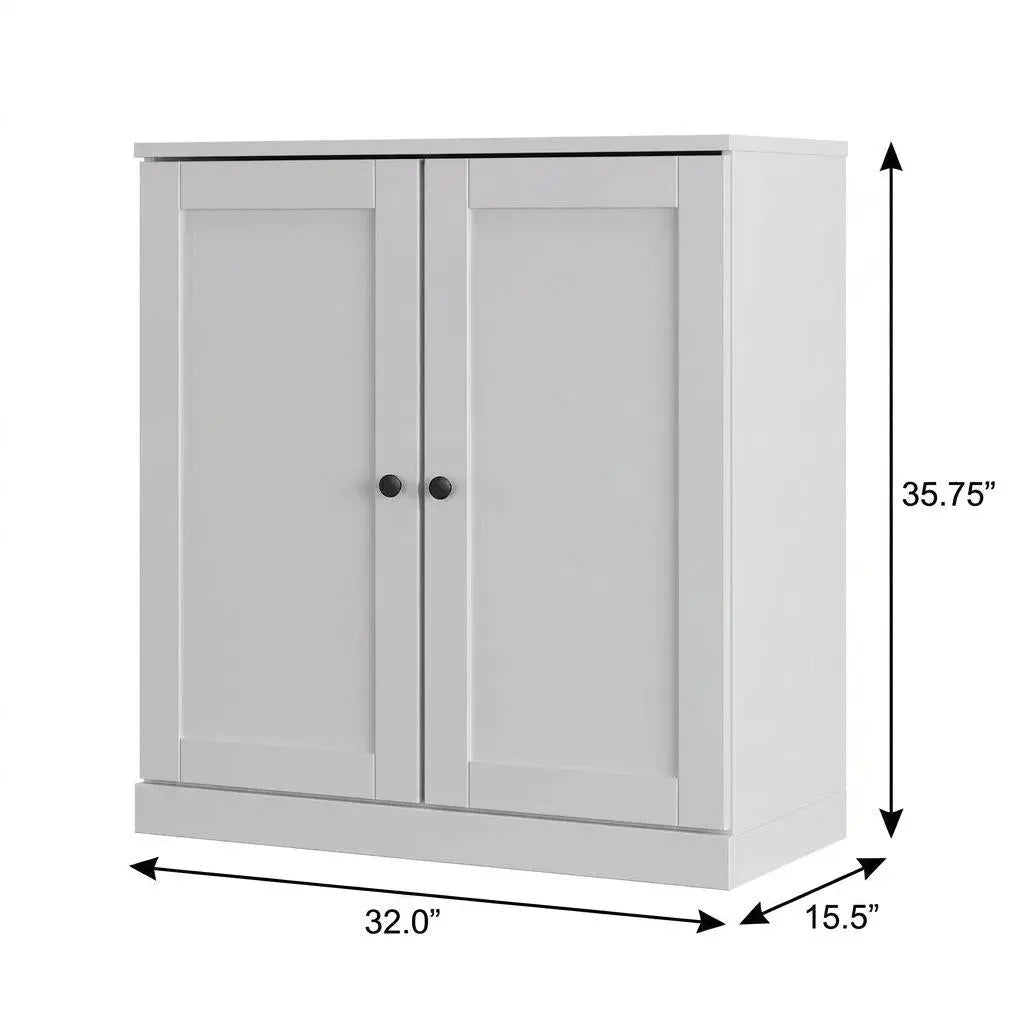 White Twenty Pair Solid WoodShoe Storage Cabinet Homeroots Organization