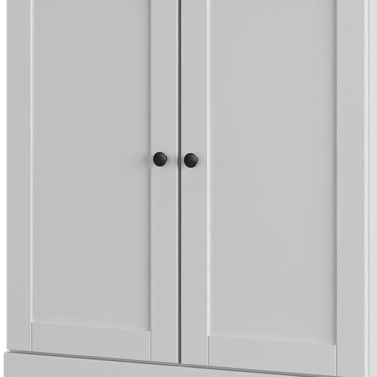 White Twenty Pair Solid WoodShoe Storage Cabinet Homeroots Organization