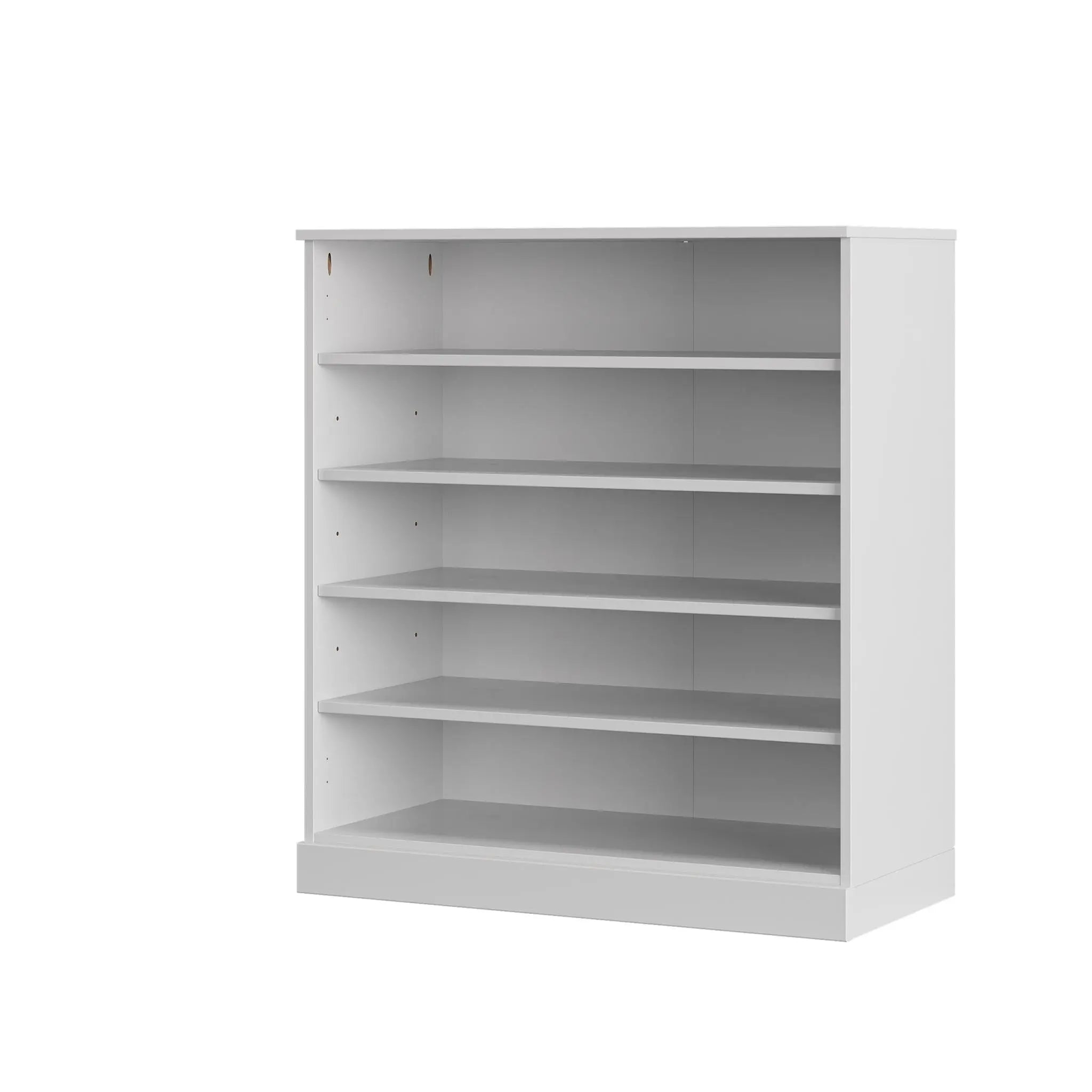 White Twenty Pair Solid WoodShoe Storage Cabinet Homeroots Organization