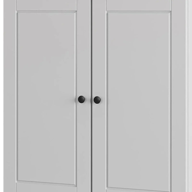 White Twenty Pair Solid WoodShoe Storage Cabinet Homeroots Organization