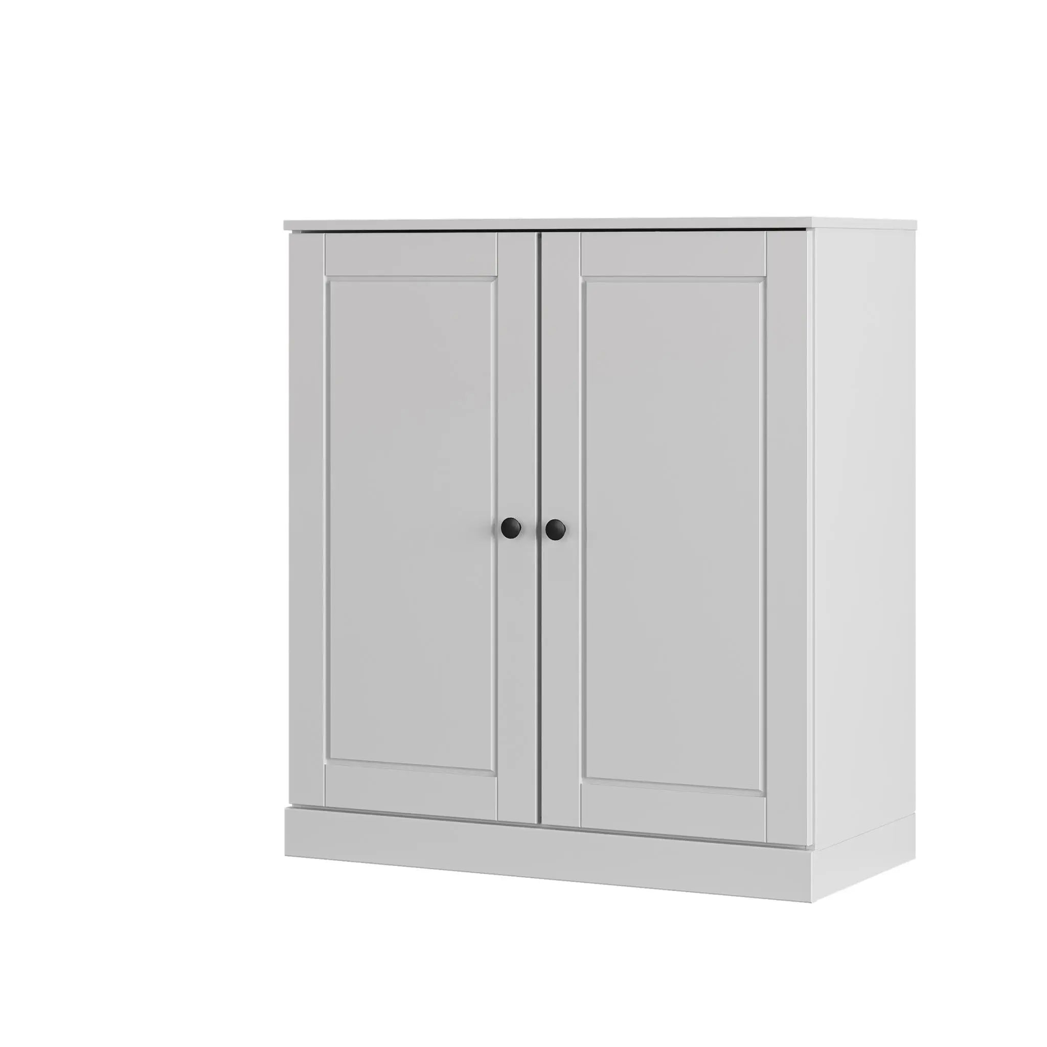 White Twenty Pair Solid WoodShoe Storage Cabinet Homeroots Organization