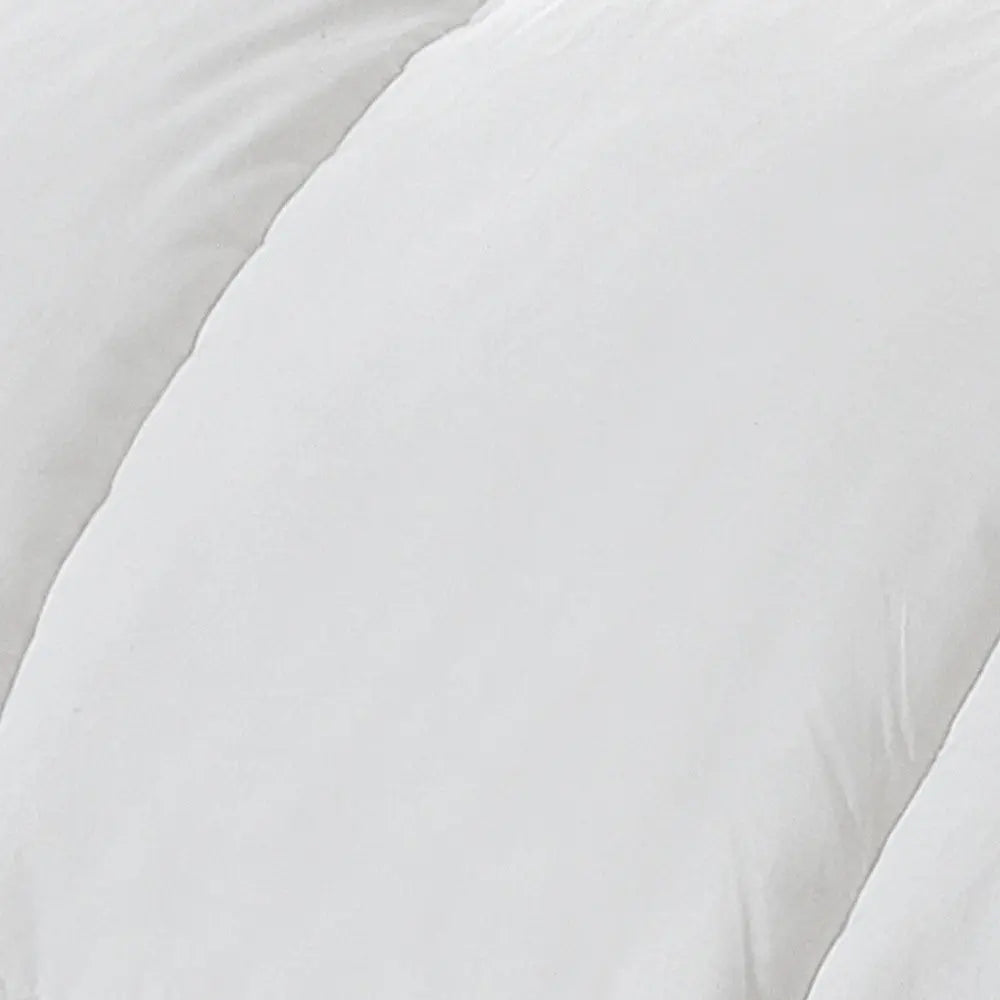 White Twin Fabric Spot Clean Goose Down Down Comforter Homeroots Bed & Bath