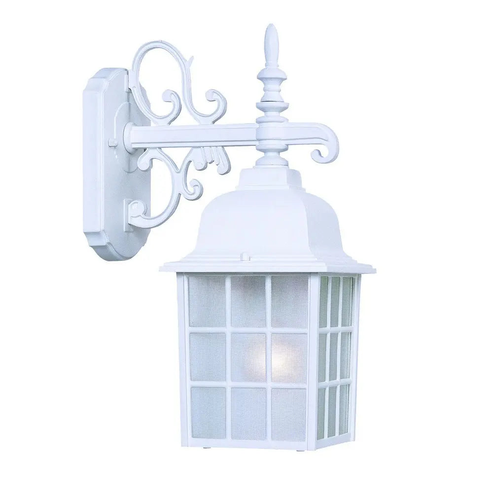 White Window Pane Lantern Wall Light Homeroots Outdoor