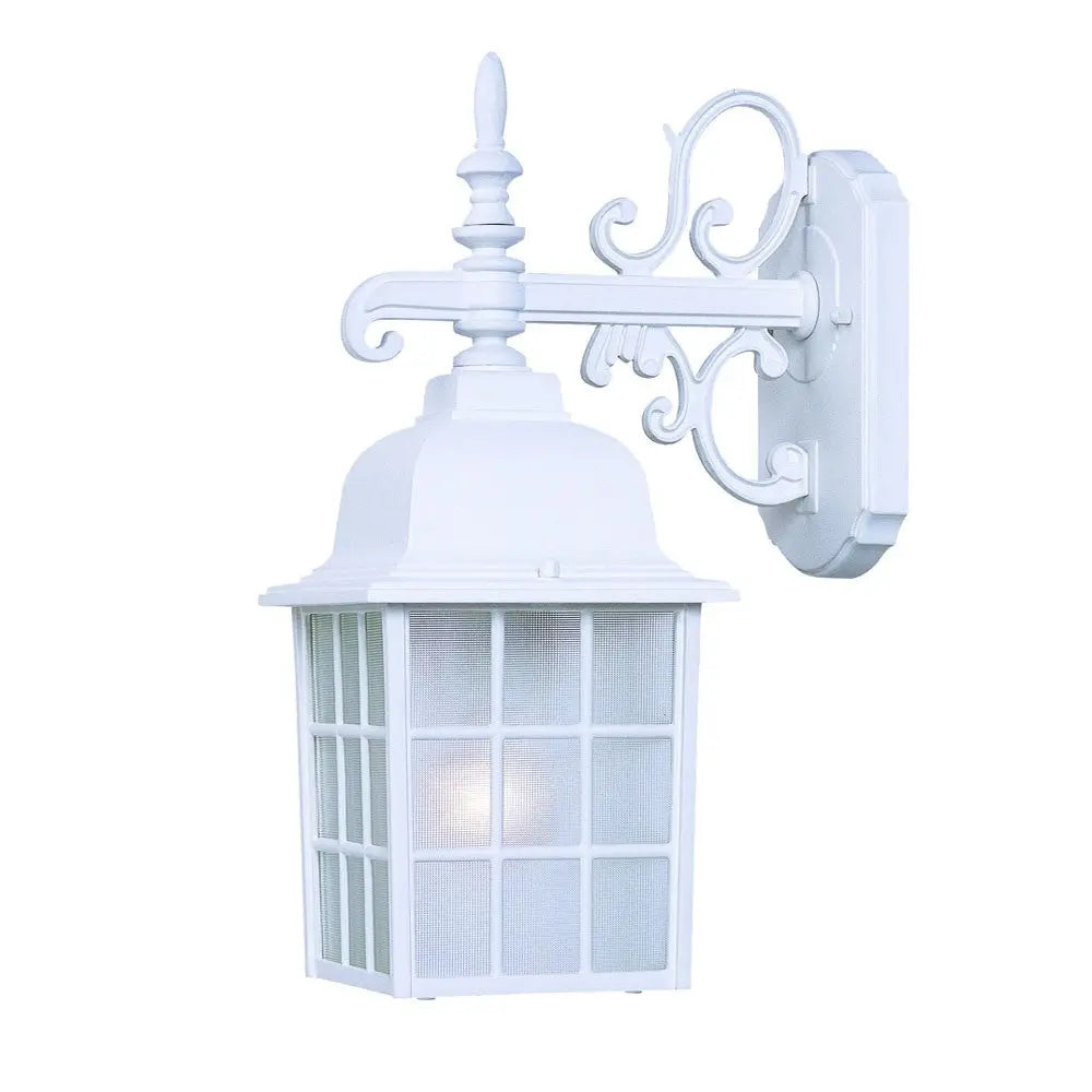 White Window Pane Lantern Wall Light Homeroots Outdoor