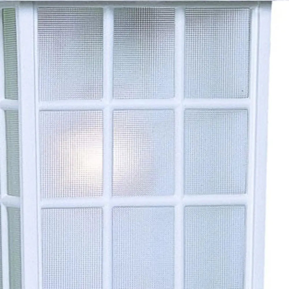White Window Pane Lantern Wall Light Homeroots Outdoor