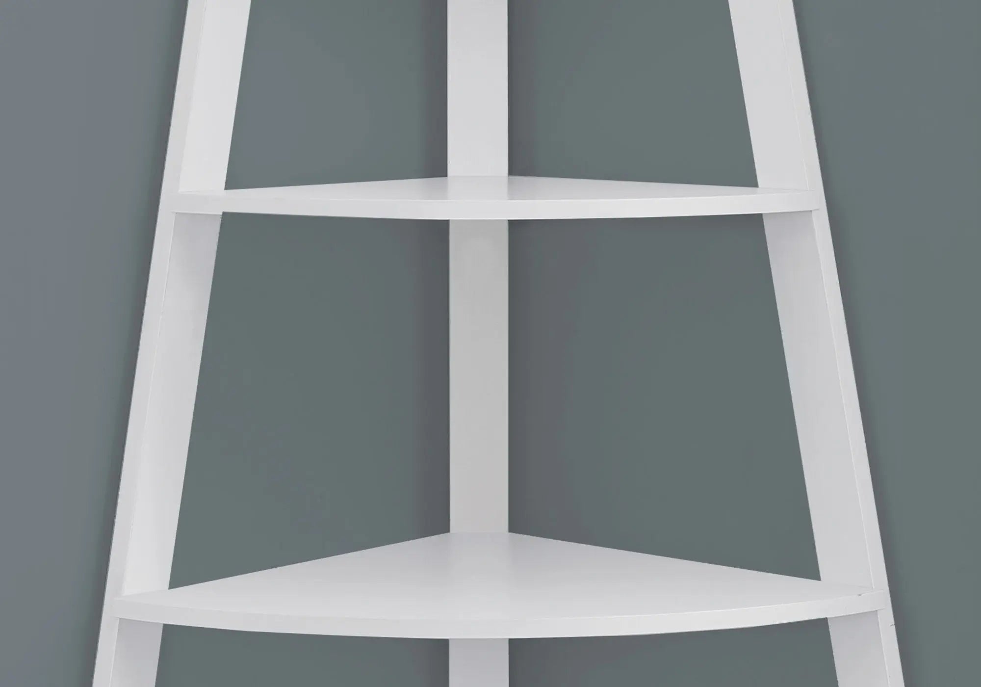 White Wood Four Tier Corner Bookcase Homeroots Office