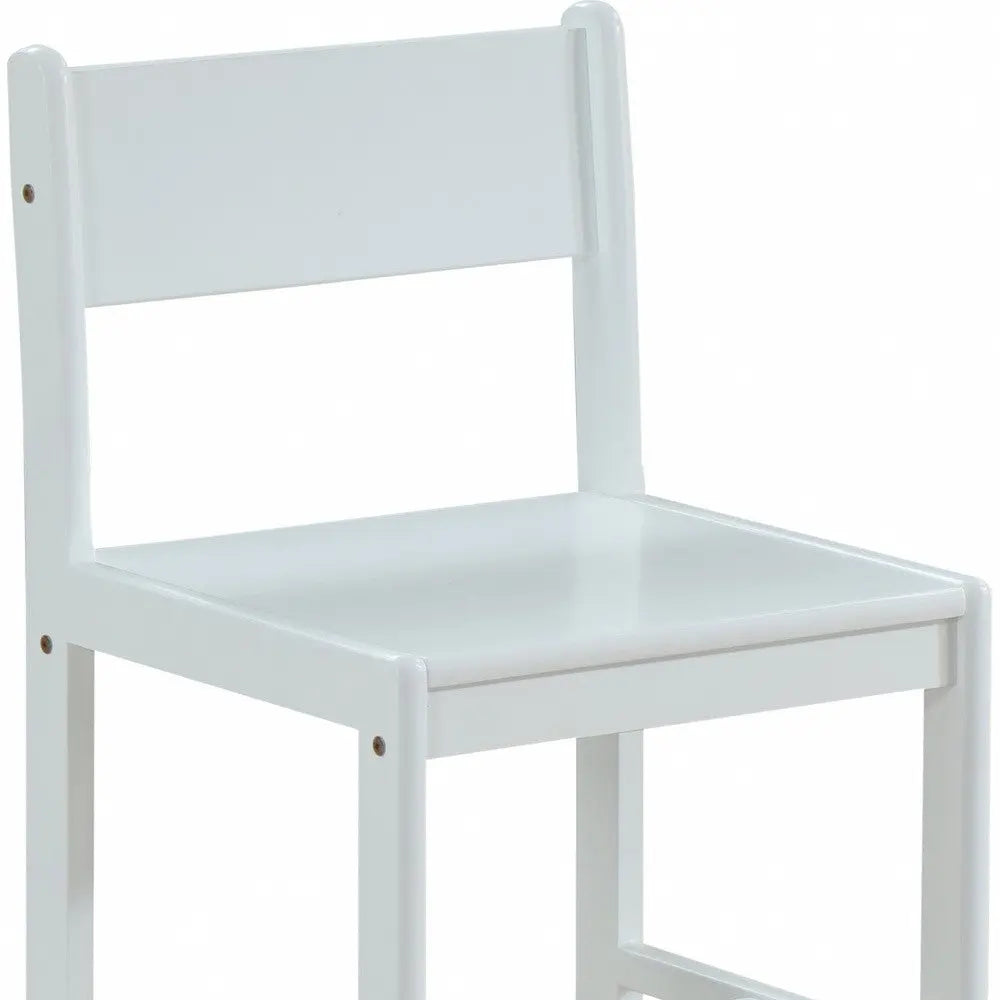 White Wood Stationary Desk Chair Homeroots Office