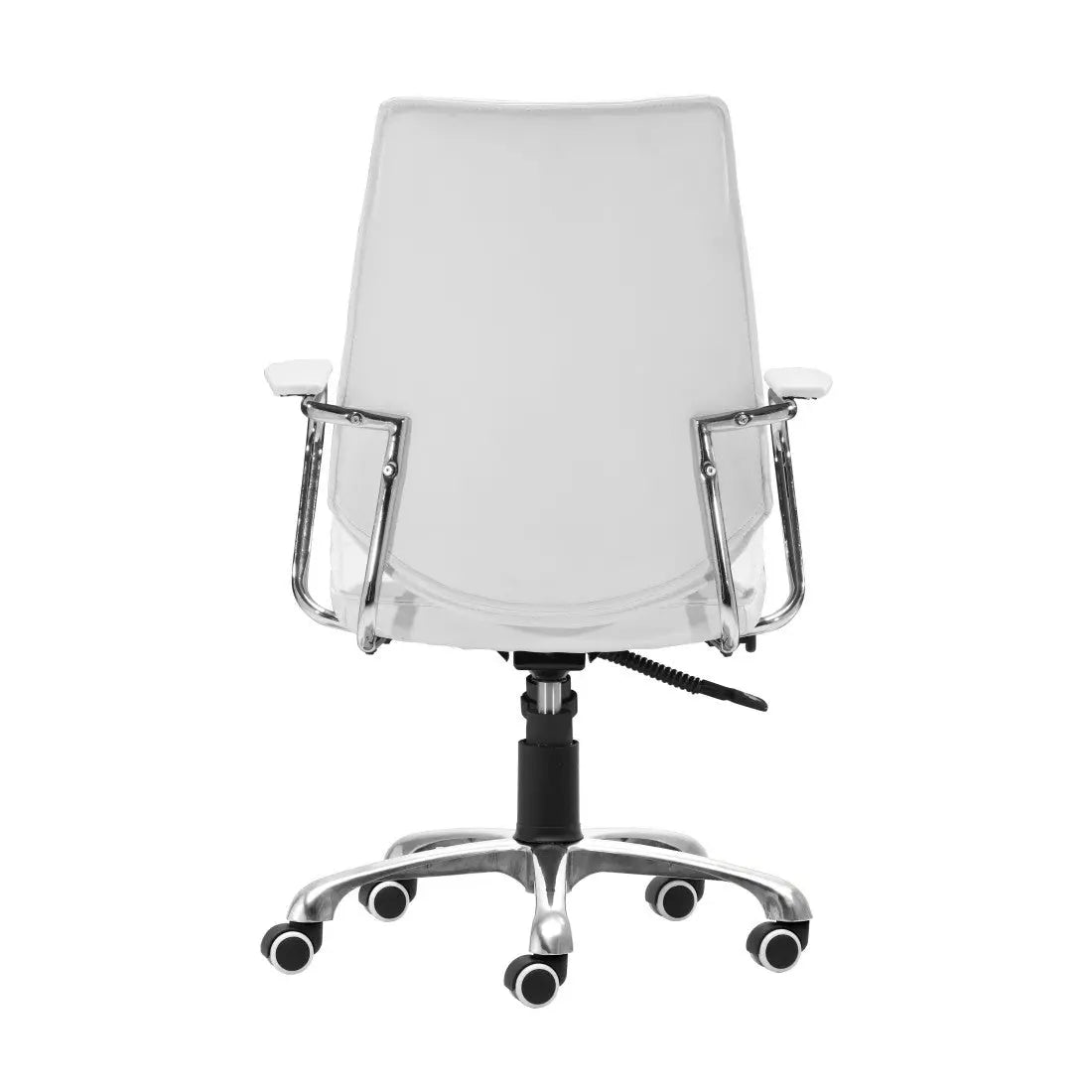 White and Silver Adjustable Height Swivel Rolling Office Chair Homeroots Office