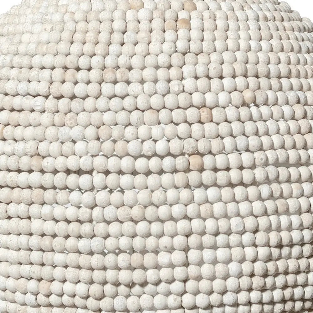 Whitewash Beaded Ball Hanging Light Homeroots Lighting