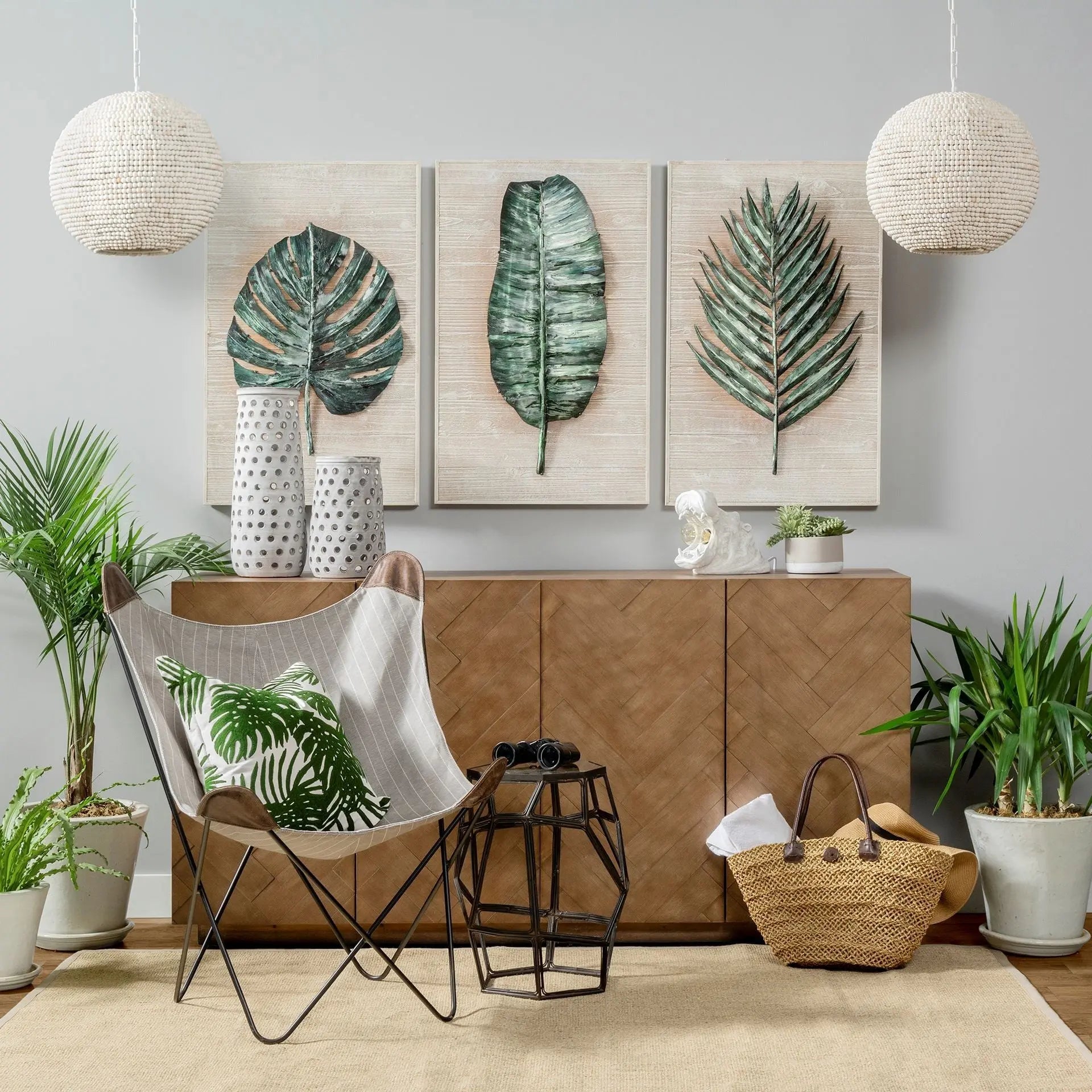 Whitewash Beaded Ball Hanging Light Homeroots Lighting