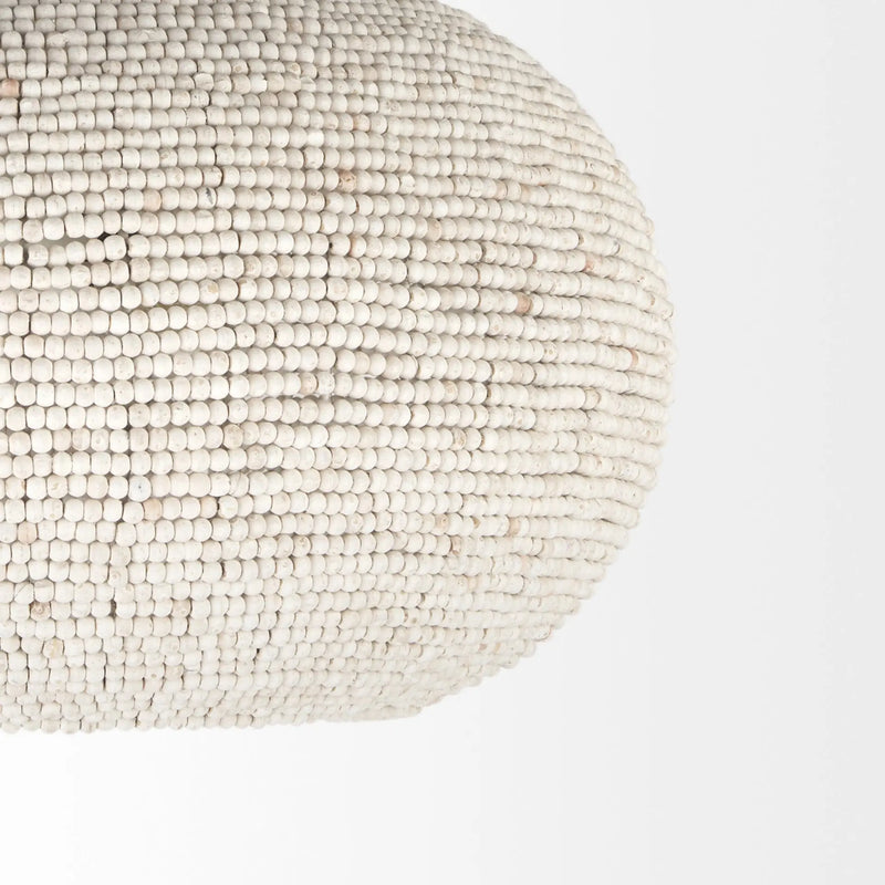 Whitewash Beaded Hanging Chandelier Homeroots Lighting