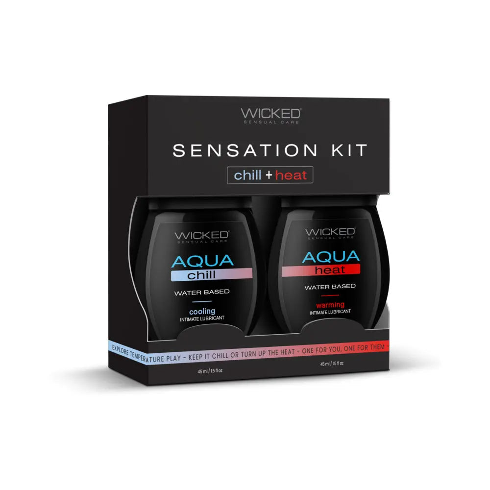 Wicked Sensual Care Sensation Kit Cooling and Warming Intimate Lubricants 1.5oz Wicked Sensual Care