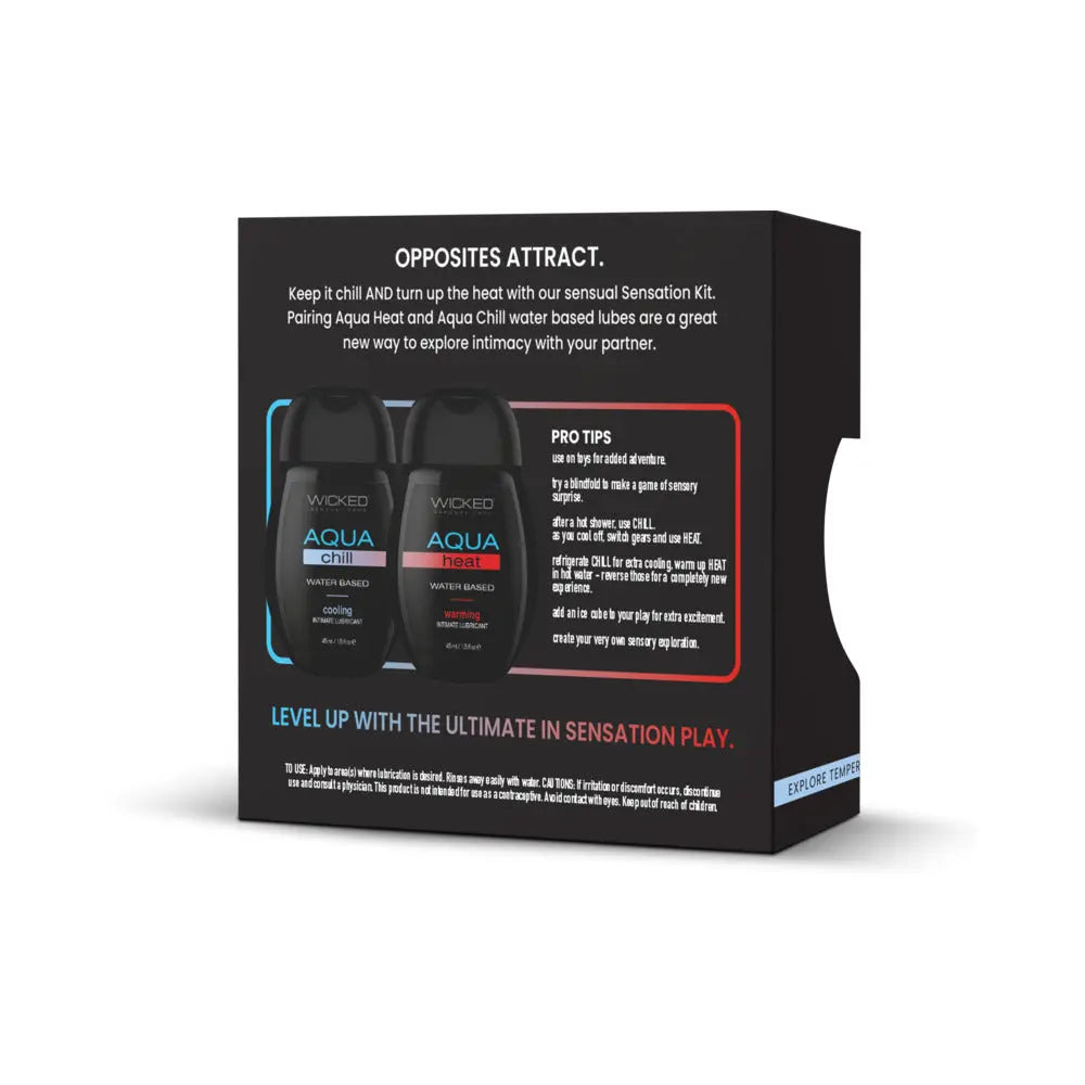 Wicked Sensual Care Sensation Kit Cooling and Warming Intimate Lubricants 1.5oz Wicked Sensual Care