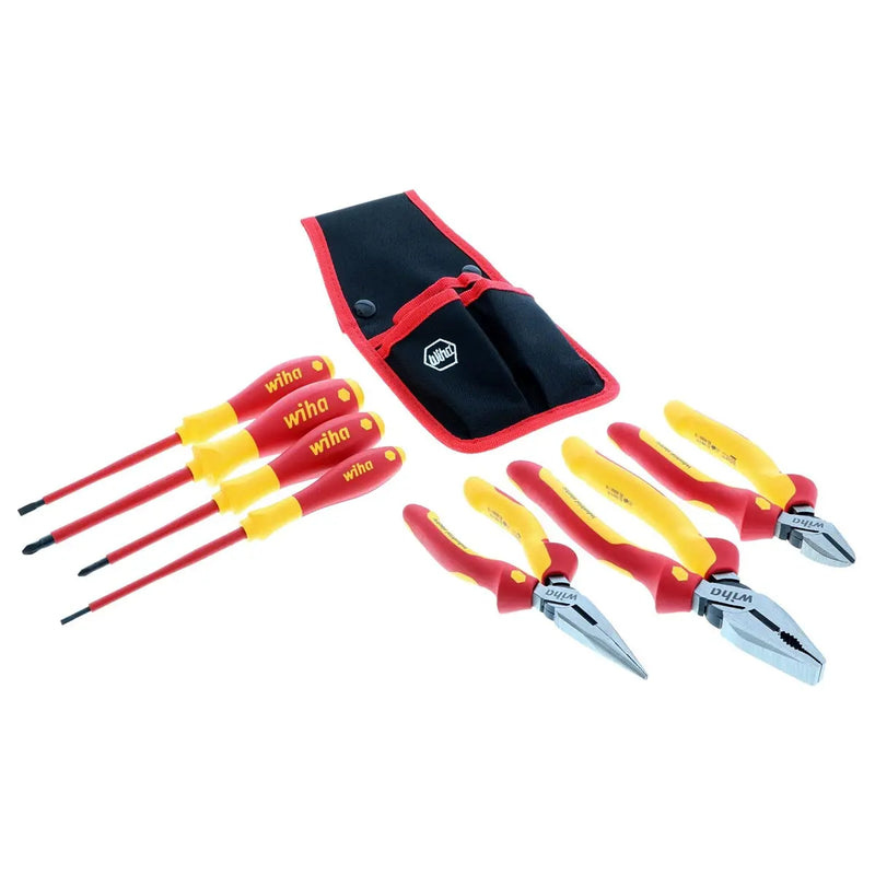 Wiha Insulated Industrial Pliers And Screwdriver Set - 7 Piece Set WIHA