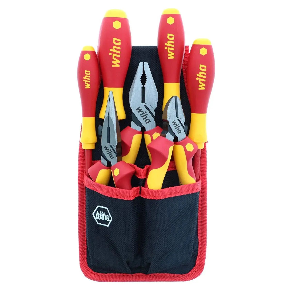 Wiha Insulated Industrial Pliers And Screwdriver Set - 7 Piece Set WIHA