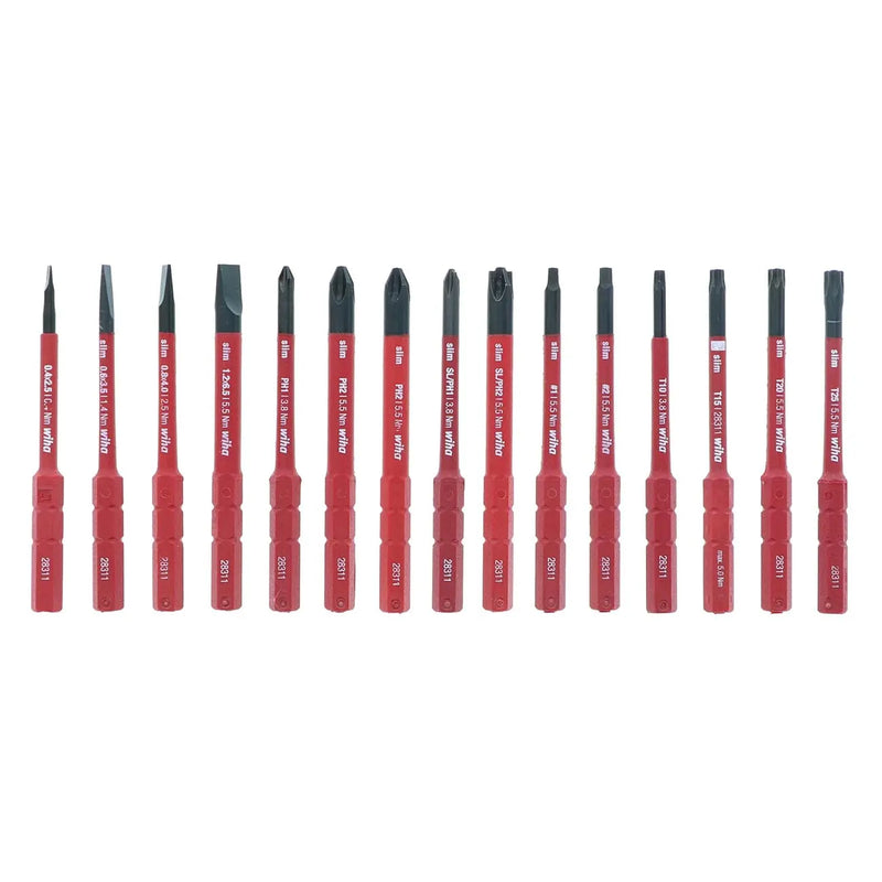 Wiha Insulated Torquevario-s (10-50 In/lbs) And Slimline Blade Set (20 Piece) WIHA