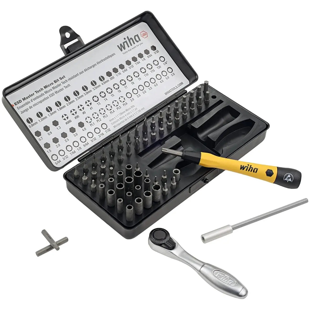 Wiha System-4 Esd Safe Master Technician Ratchet And Microbits Set - 65 Piece Set WIHA