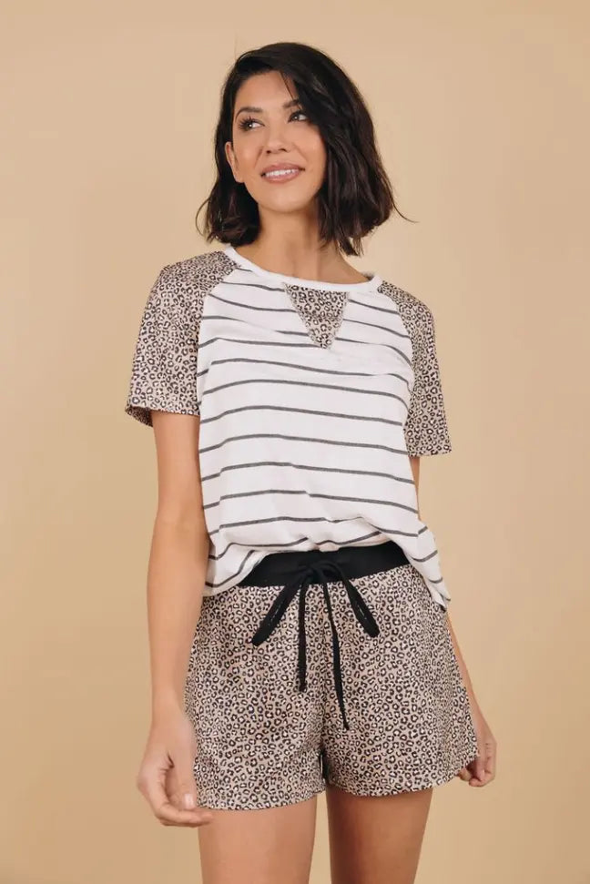 Wild Ideas Leopard Loungewear Set Stay Warm in Style