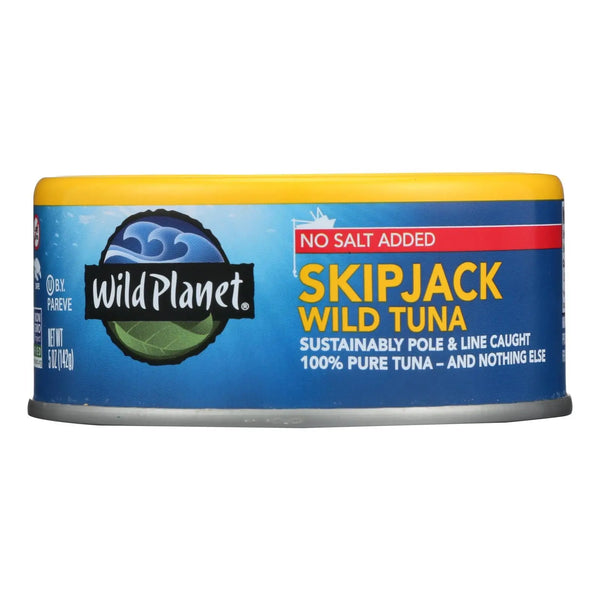Wild Planet Wild Skipjack Light Tuna - No Salt Added - Case Of 12 - 5 Oz. Wild Planet