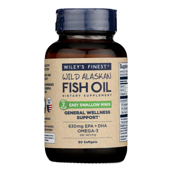 Wiley's Finest - Fish Oil Mini Easy Swallw - 1 Each-60 Sgel - GreatEagleInc