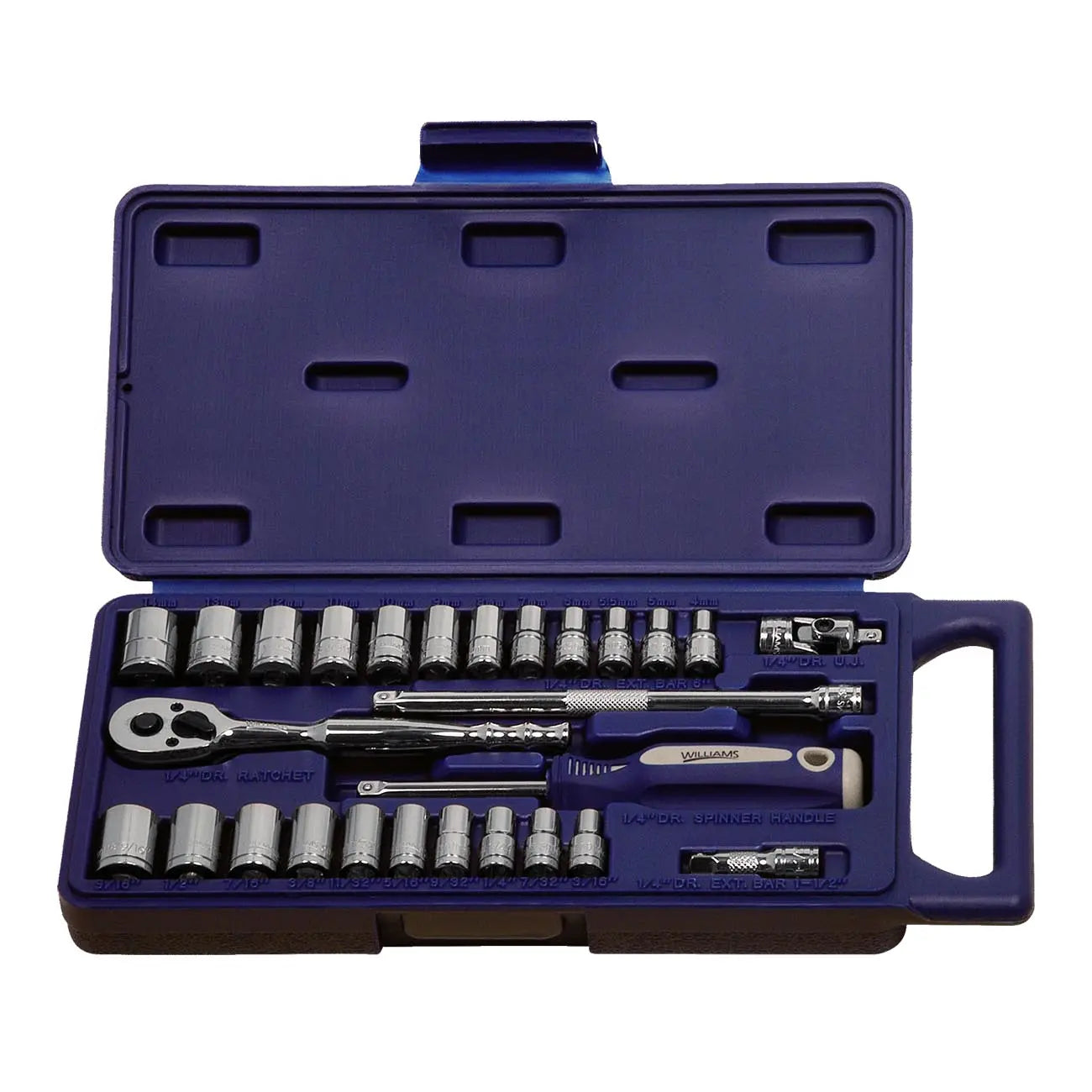 Williams 1/4" Drive Metric/sae 6-point Socket Set (27-piece) WILLIAMS