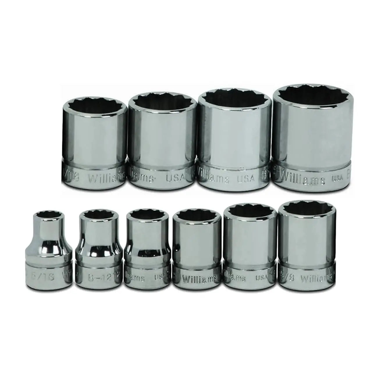Williams 3/8" Drive Shallow Sae Socket Set 12-point (10 Piece) WILLIAMS