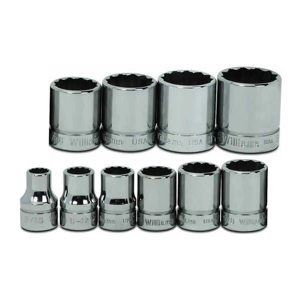 Williams 3/8" Drive Shallow Sae Socket Set 12-point (10 Piece) WILLIAMS