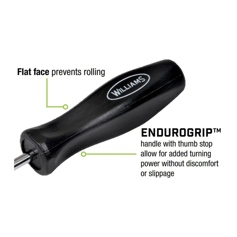 Williams Endurogrip Screwdriver: Slotted 7/16" X 10" With Hex Bolster WILLIAMS