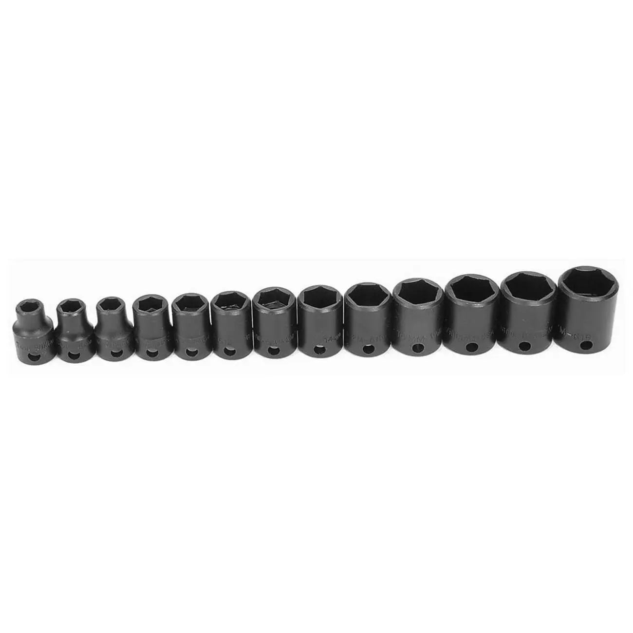Williams Metric 3/8" Drive Impact Shallow Supertorque Socket Set - 6 Point (13 Piece) WILLIAMS