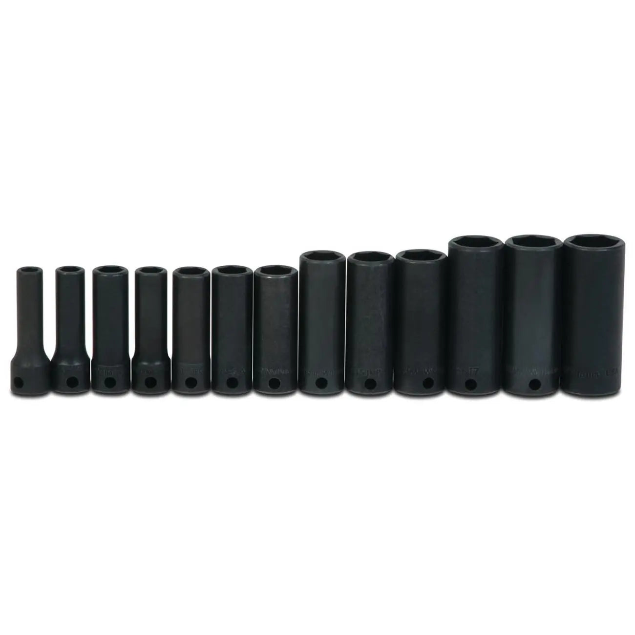 Williams Supertorque 3/8″ Drive Deep Metric Socket Set On Clip Rail 6-point (13 Piece) WILLIAMS