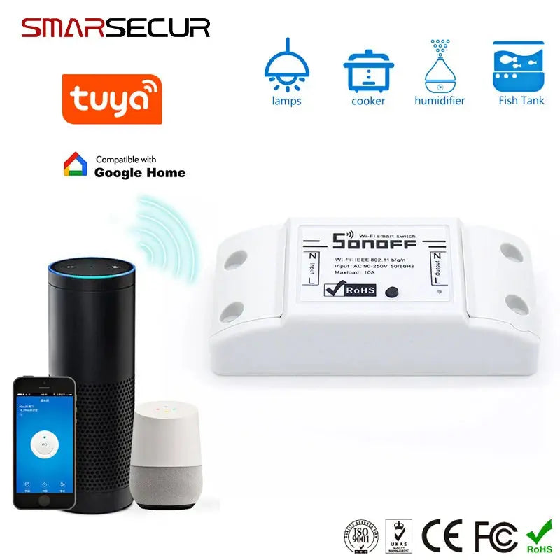 Wireless WIFI Smart Switch  For Smart  Home Security System GreatEagleInc