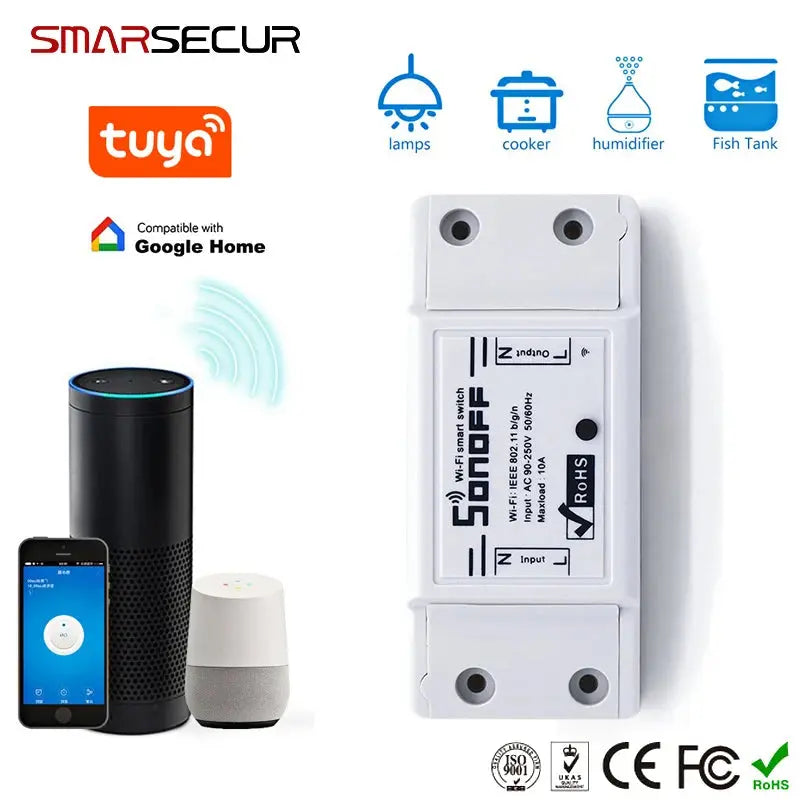 Wireless WIFI Smart Switch  For Smart  Home Security System GreatEagleInc