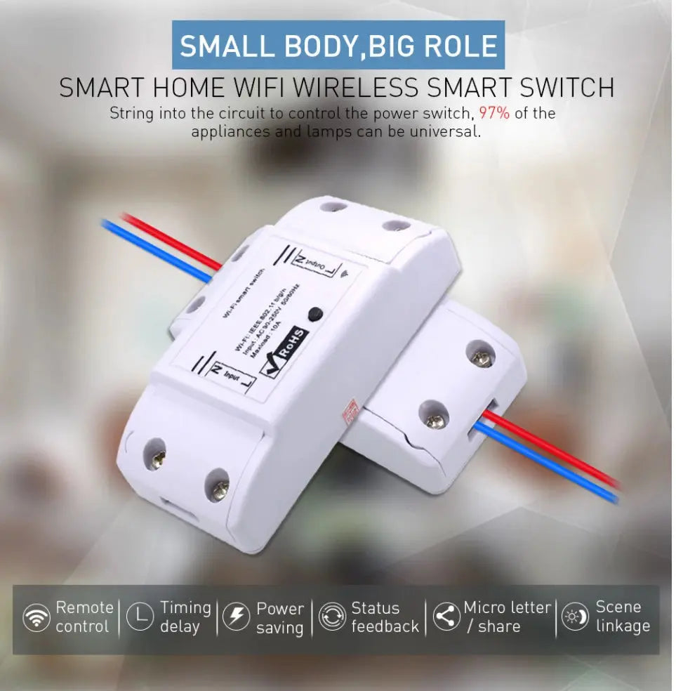 Wireless WIFI Smart Switch  For Smart  Home Security System GreatEagleInc