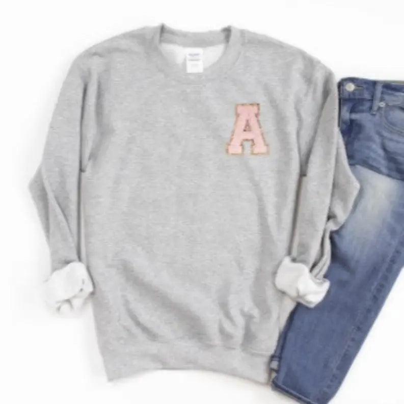 Women's Capital Alphabet A Sweatshirt Dream Team Designs