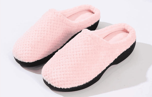 Women's Closed Toe Memory Foam Cotton House Slipper Roxoni