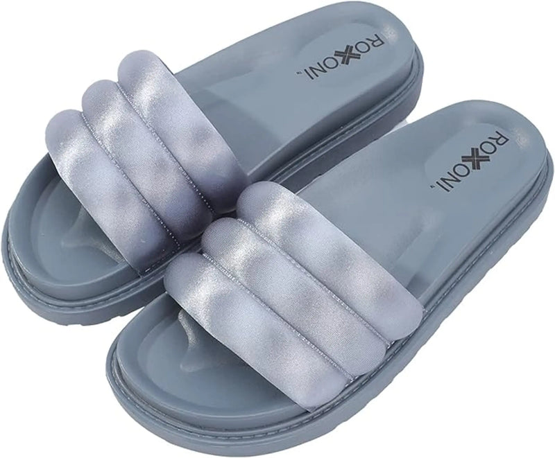 Women's Padded Strap Stylish Open Toe Slide Sandals Roxoni