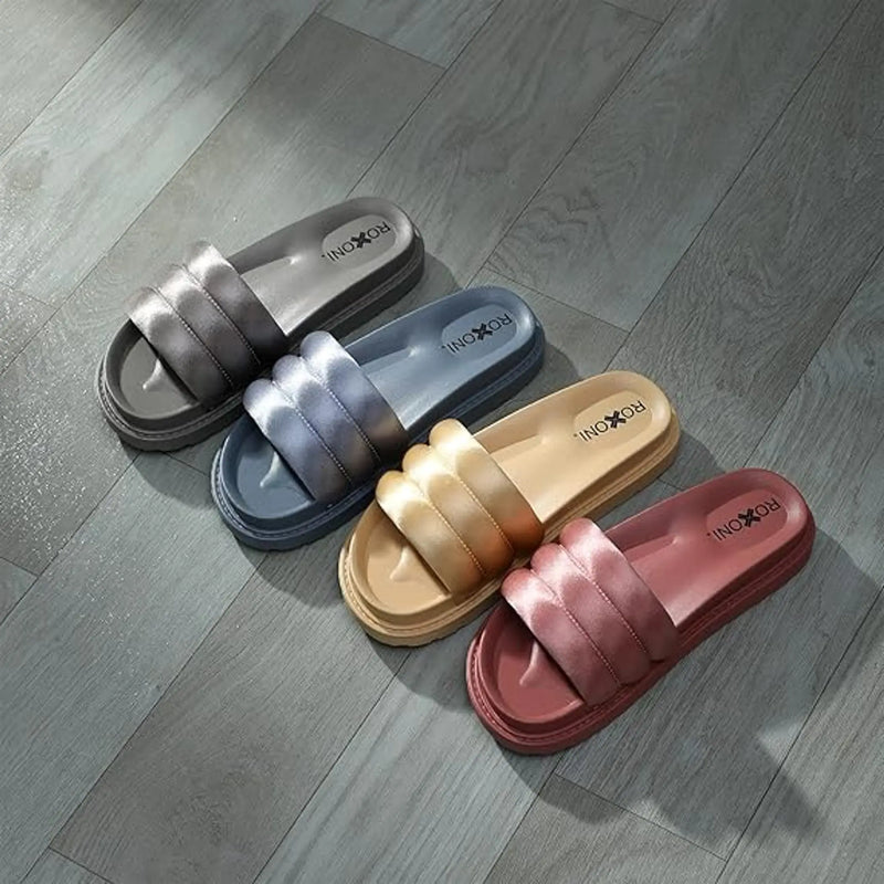 Women's Padded Strap Stylish Open Toe Slide Sandals Roxoni