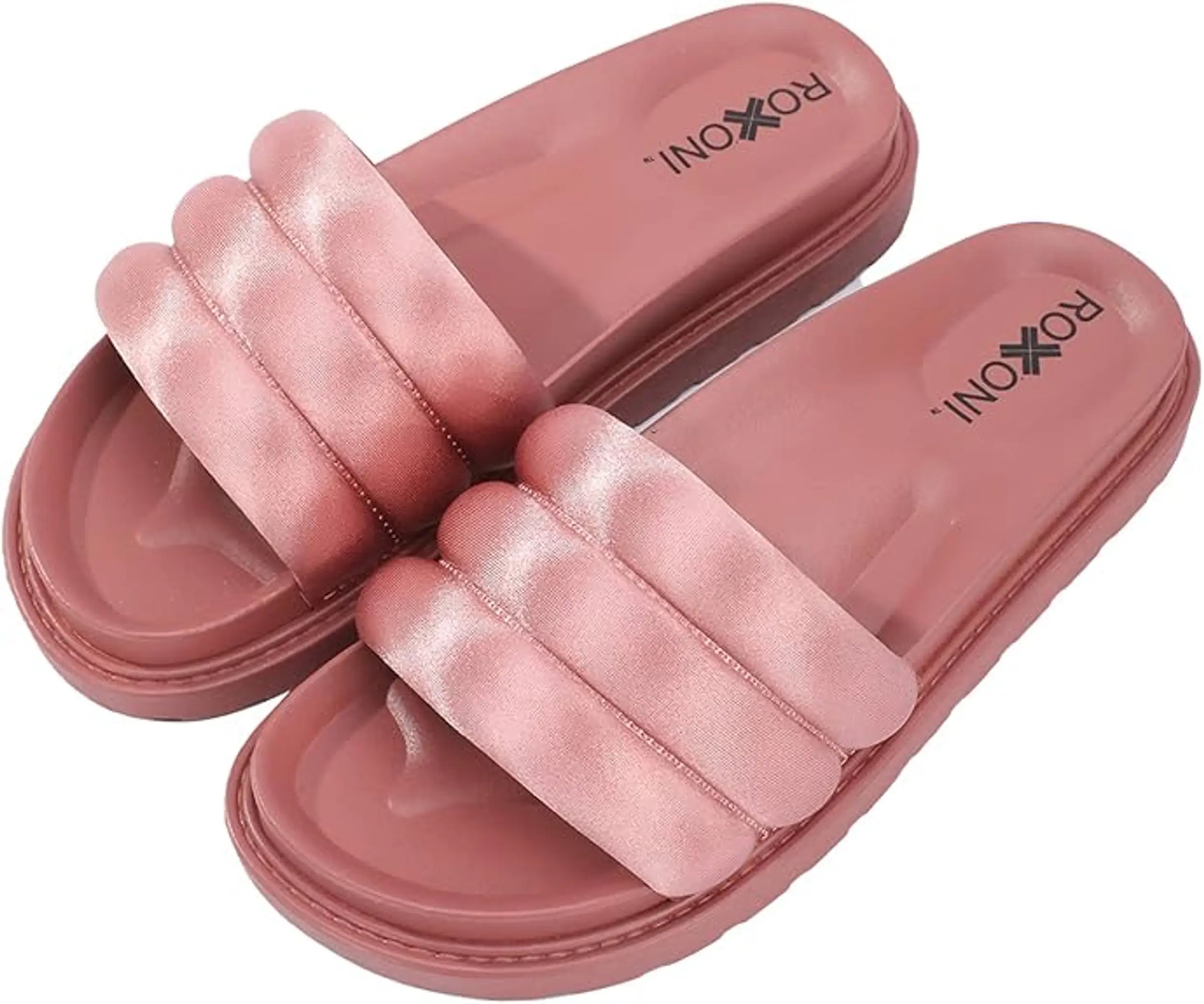Women's Padded Strap Stylish Open Toe Slide Sandals Roxoni